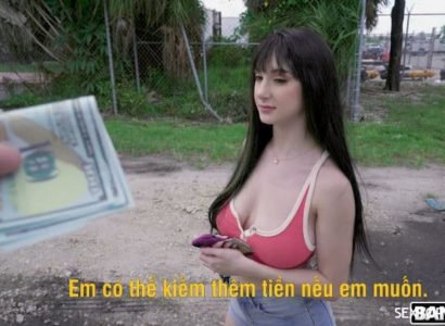 Dùng tiền gạ gái xinh gái siêu cute Tây ngon vl Sub Việt